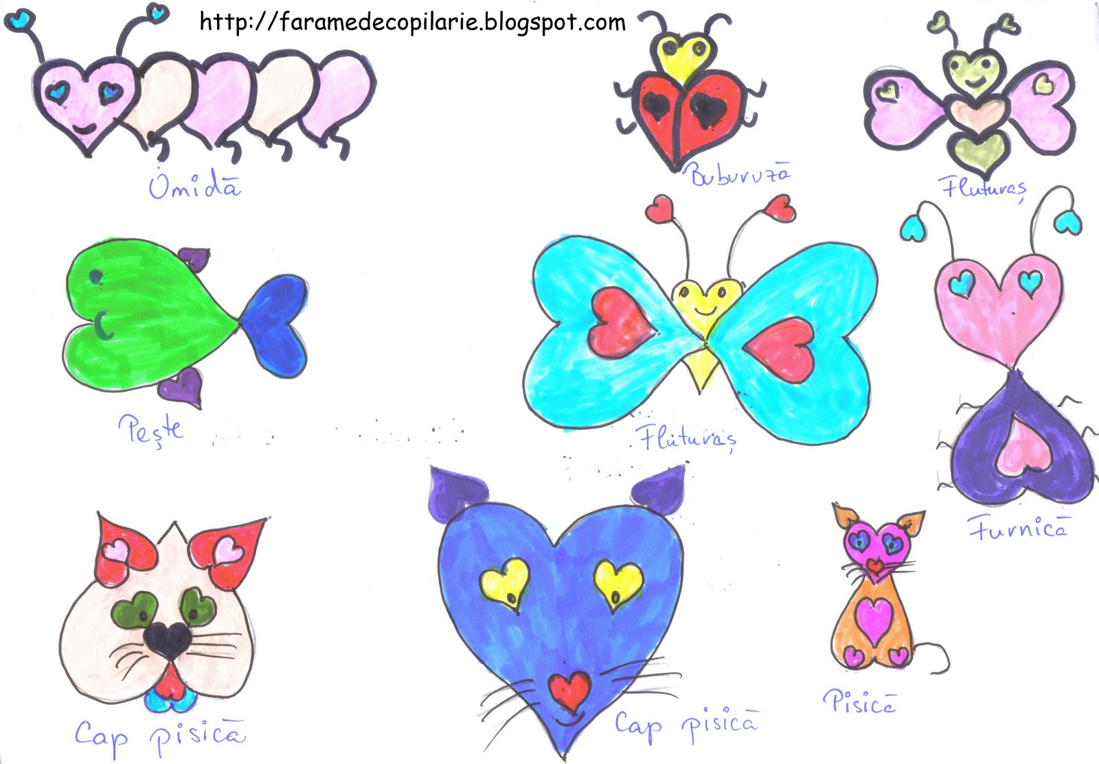 Animale din inimioare