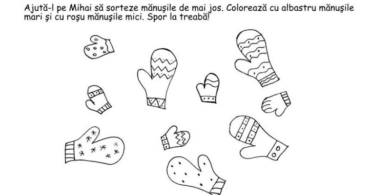 Mănușile – joc matematic